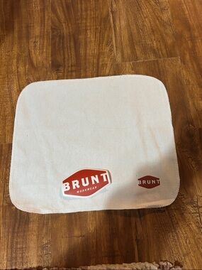 Brunt Shoe Polish and Dust Cloth and Brunt Sticker
